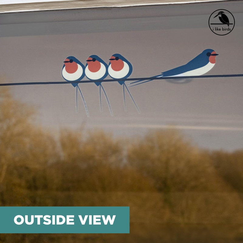 Stickers4 Swallows Bird Window Clings | Colourful Window Decals to Prevent Bird Strikes | Double-Sided - Image 5